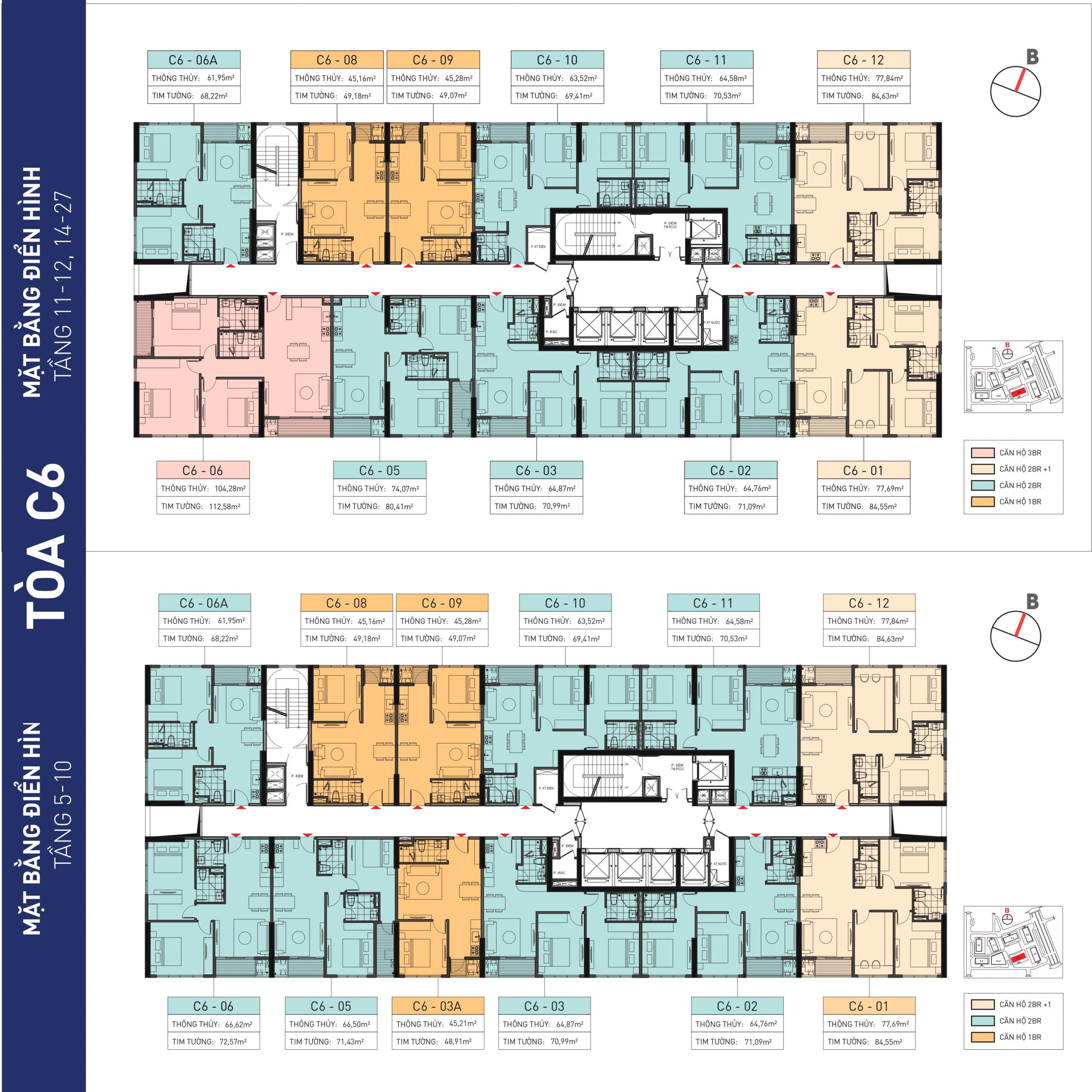 Mặt bằng tầng căn hộ Capital Square Đà Nẵng